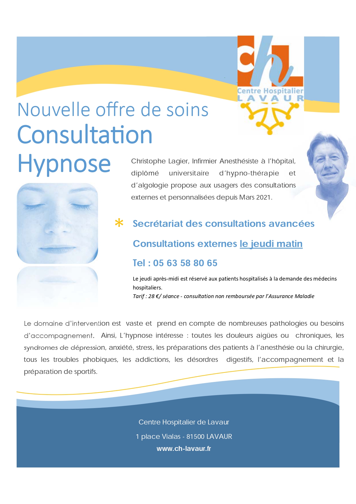 Consultation hypnose 2021 V3 Centre Hospitalier de Lavaur